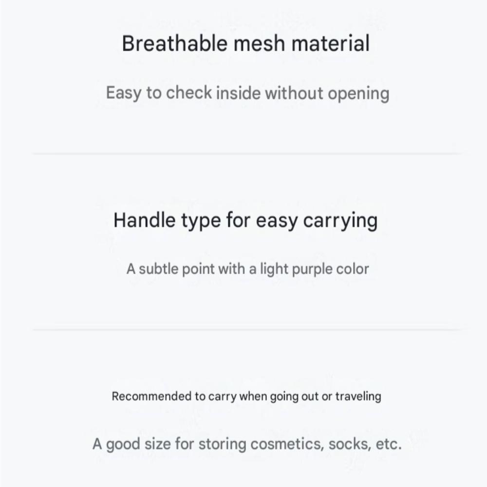 Purple Mesh Pouch with Handle