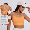 Export Summer Spaghetti Strap Delicate Beauty Back Quick-Drying Bubble Wrap Sports Intimates Running Gym Top Yoga Clothes for Women