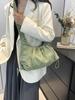 Nylon Folded Shoulder Bag For Women With Drawstring Design For Casual Travel