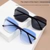 2PACK New Retro Women Sunglasses Gradient Frameless Trendy Design Shades Fashion High End Man One Piece Glasses Outdoor Sunnies