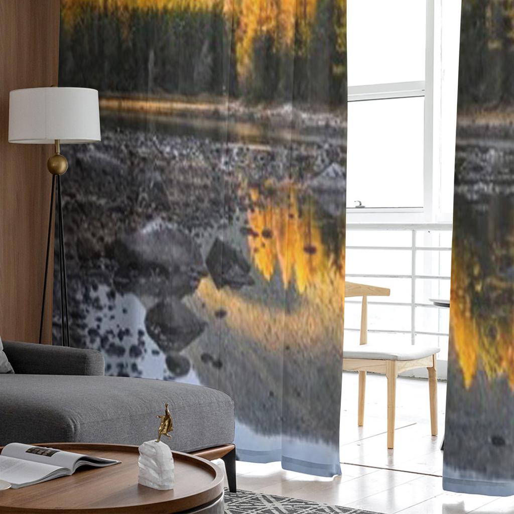 Schneegekrönter Berg Sibirien Luxuriöse Chiffon Gardinen Transparent für Wohnzimmer Schlafzimmer Dekoration Fenster Voiles Tüll Vorhang