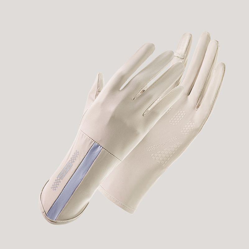 

Sun Protection Gloves for Women Mid Length Long Length UV Protection Summer Breathable Non Slip Driving and Biking Professional Ice Silk Outdoor Beige All yards