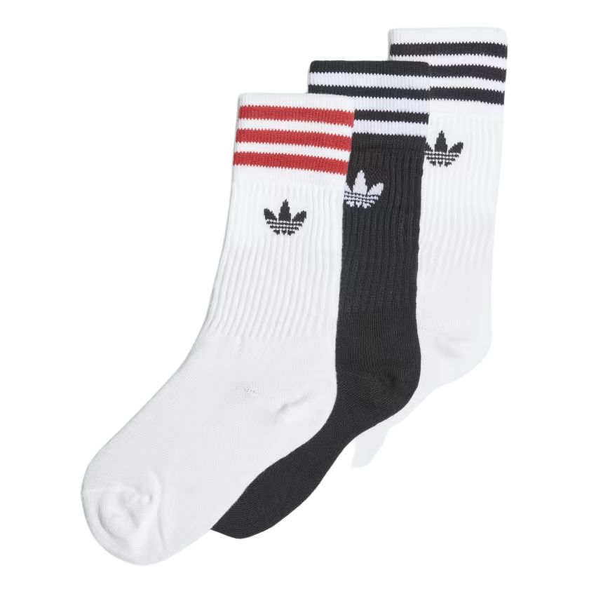 Adidas Originals CREW SOCK 3P Socks 3 Pack Children Aged 3 7 Years Old GN3235 12-14/KS