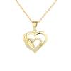 Naszyjnik Łańcuszek Srebrny 925 Dwa Serce Trusky