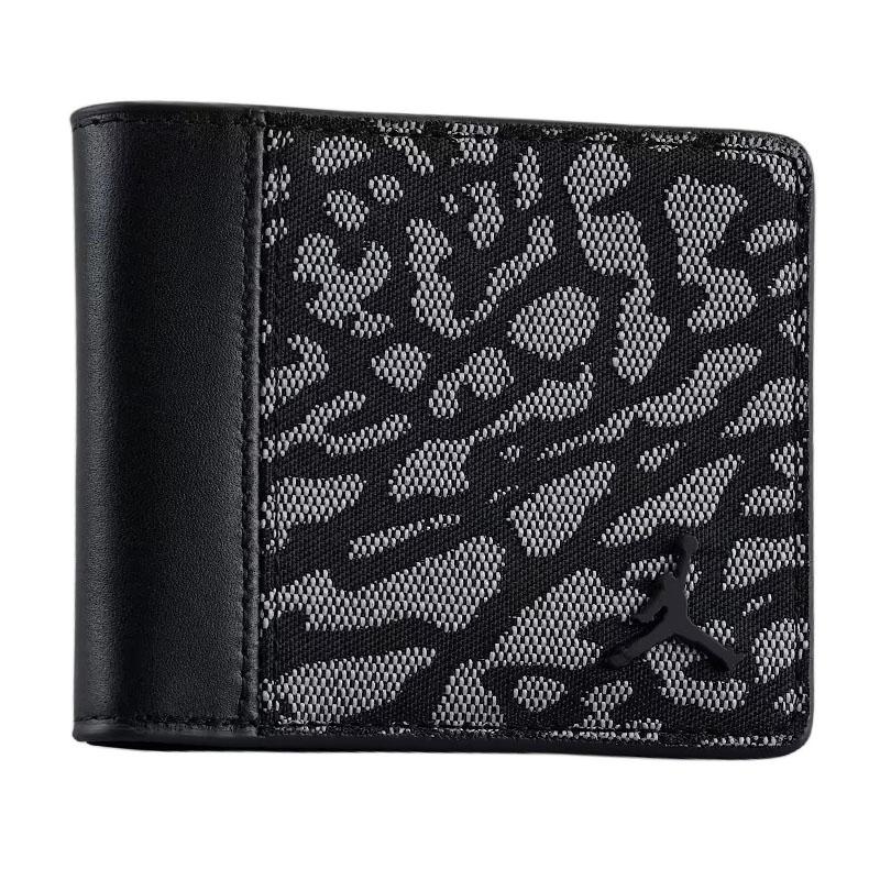 Jordan Icon Double Fold Design Polyester Wallet Men wallet Black MA9050-I00 Black