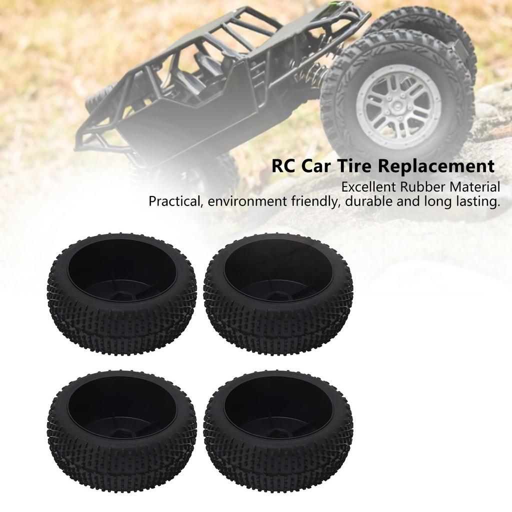 4Pcs RC Car Tire 112 mm Diameter Rubber Tire Plastic Hub Universal RC Car Wheel Tire for 1/8 Models