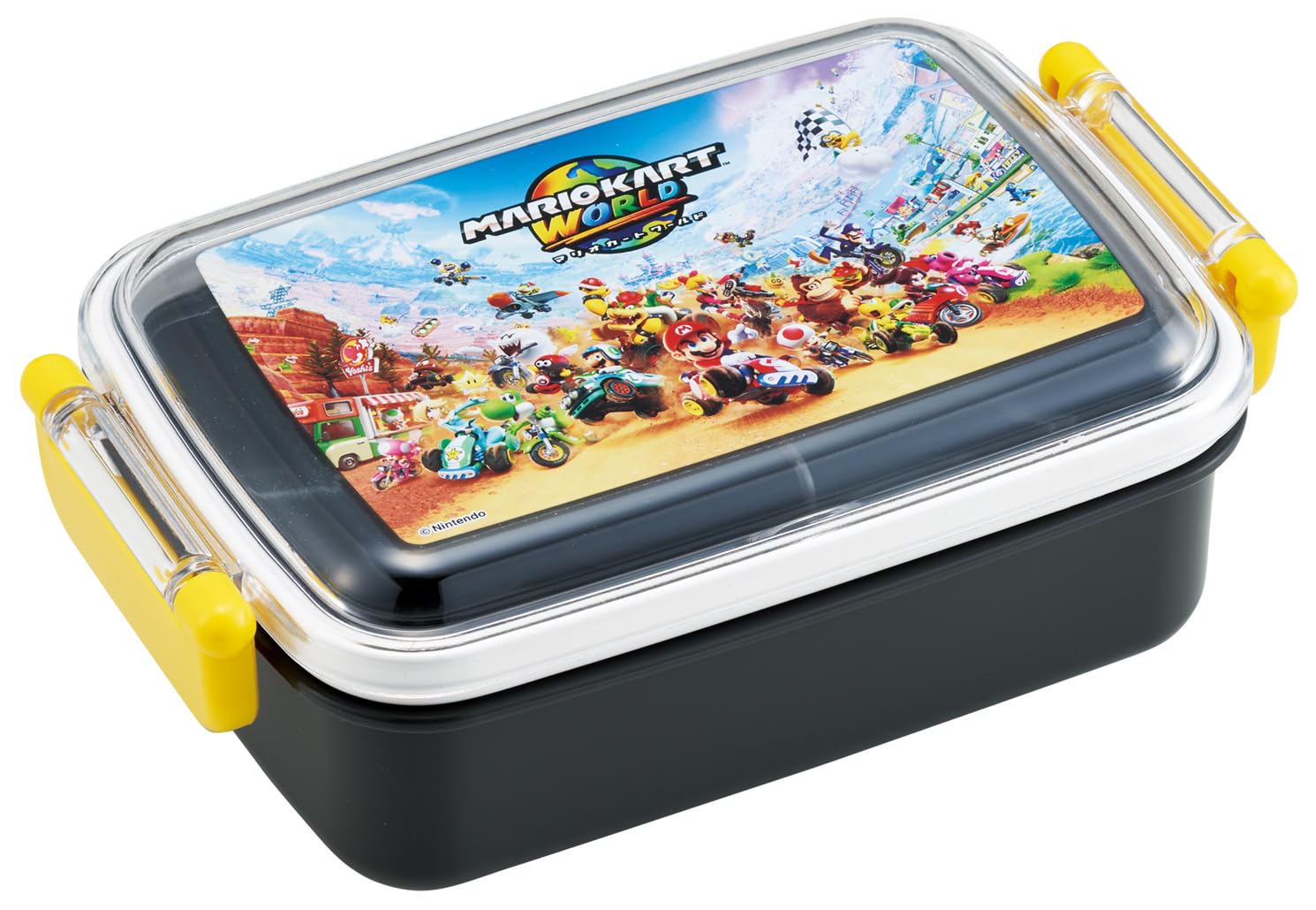 Skater Super Mario Kart Lunch Box 450ml Dome Lid Bento Box 1 Tier Made in Japan Kids Lunch Container Mario World RBF3AN-A