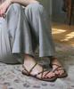 Moodnight Dean Cross Strap Belted Flat Sandals - 4 Colors (Type A)