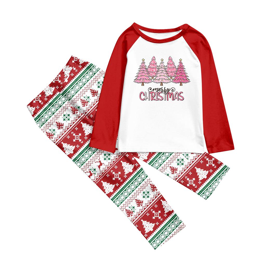 Family Matching Print Sets Pajamas Loungewear Outfits Family Matching Long Sleeve Tops+Pants Set