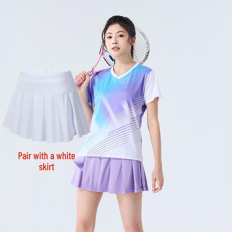 Quick-Dry Breathable Badminton, Tennis & Volleyball Uniform Set for Women & Men with Printed Numbers