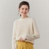 Women's Thickened Fleece Striped Knit Sweater - Light Luxury Autumn/Winter Round Neck Top