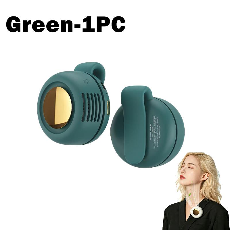USB Rechargeable Mini Wearable Fan 360° Airflow Small Cooling Fan Hands Free Fan For Outdoor Hiking Travel Camping Office