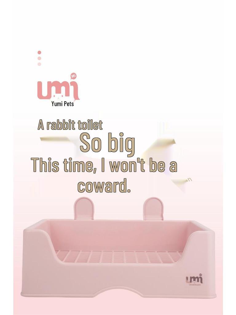 UMI Anti-Tip Rabbit & Guinea Pig Litter Box – Medium to Large, Anti-Spray Design