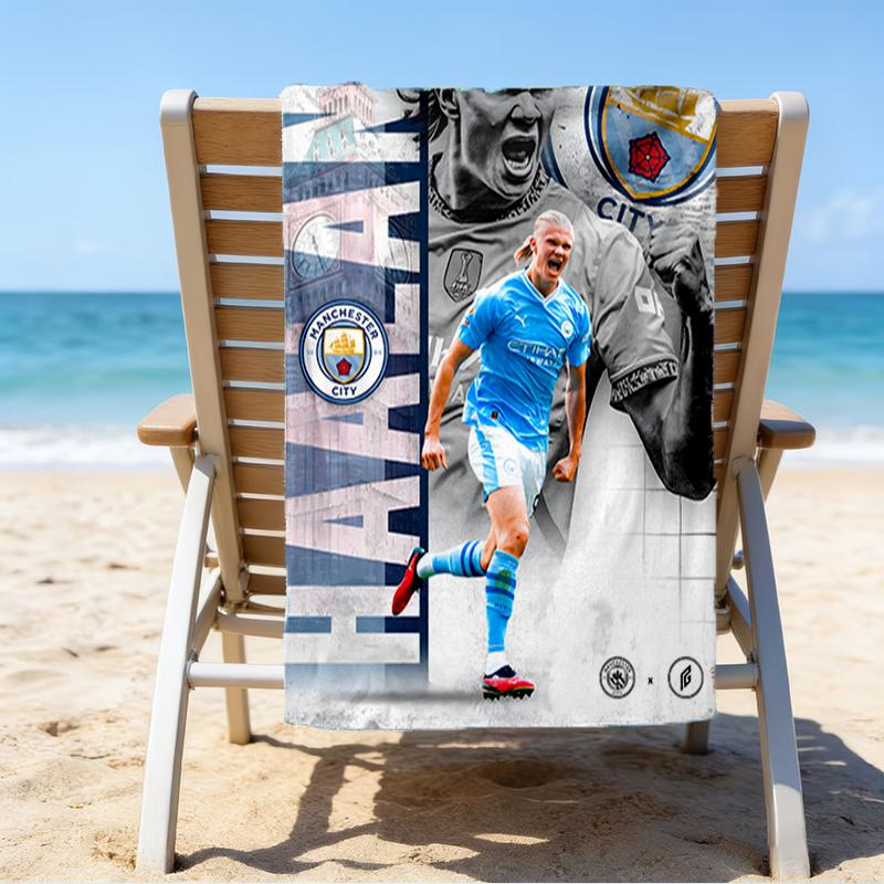 Erling Haa-land's Electric Moment Beach Towel - Soft, Absorbent Microfiber, Lightweight, Ideal for The Beach, Parties, Travel, Camping fan gifts