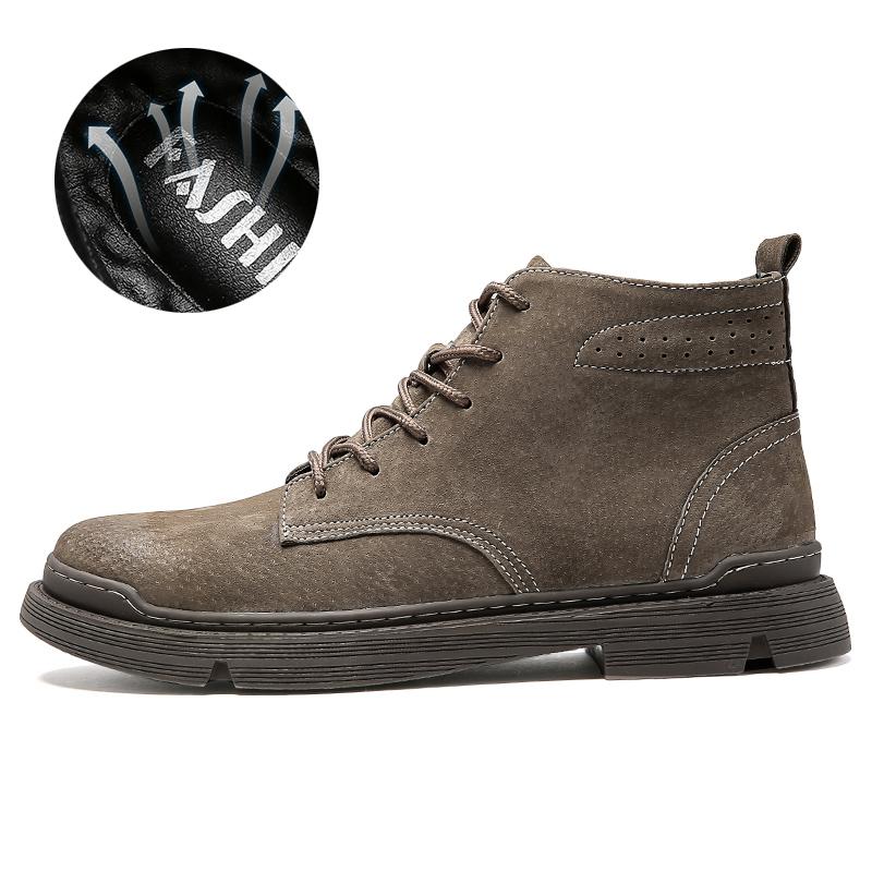 

Чоловічі черевики з натуральної шкіри Осінь Зима Ботильйони для чоловічого взуття 44 коричневий