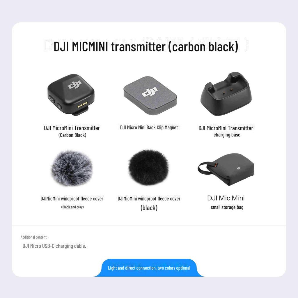 DJI Mini Drahtloses Mikrofon: Professionelle Klangqualität, Geräuschunterdrückung, Ideal für Live-Übertragungen und Aufnahmen.