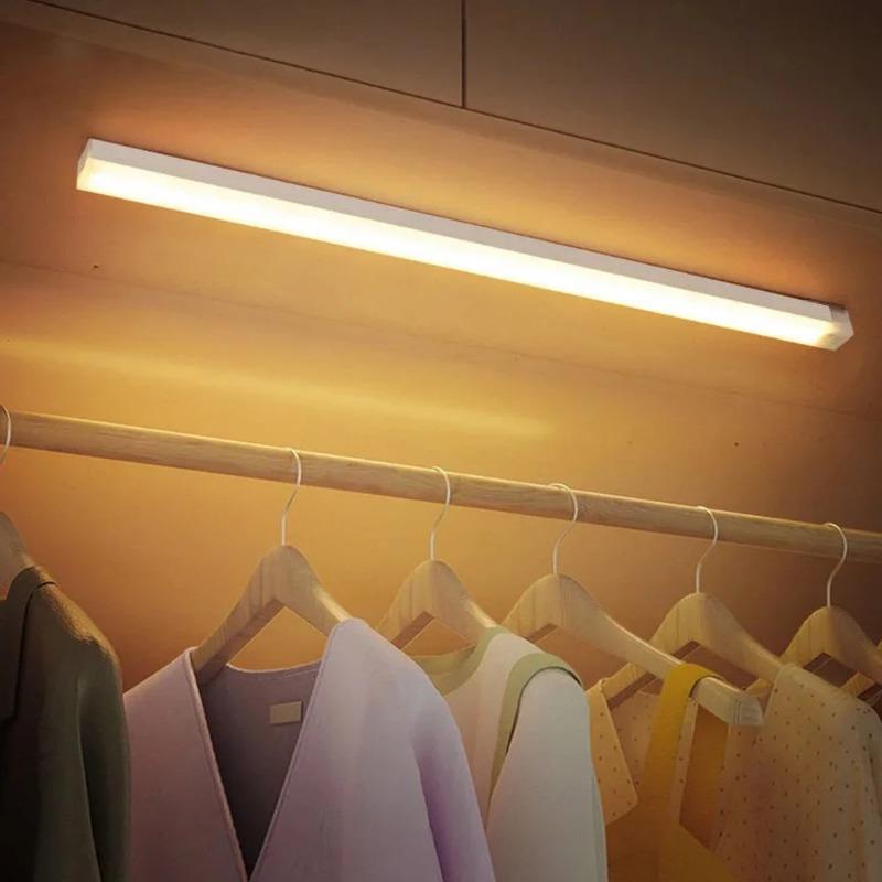 LED Motion Sensor Light Wireless LED Night Light Type C Rechargeable Light Cabinet Wardrobe Lamp Staircase Backlight For Kitchen