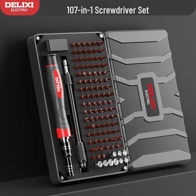 Delixi 107-in-1 Precision Screwdriver Repair Kit