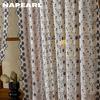 1 Stück NAPEARL Französische Landschaft Blumenstickerei Transparenter Vorhang, Wellen-Spitzen-Durchscheinender Vorhang für Wohnzimmer Schlafzimmer Heimdekoration