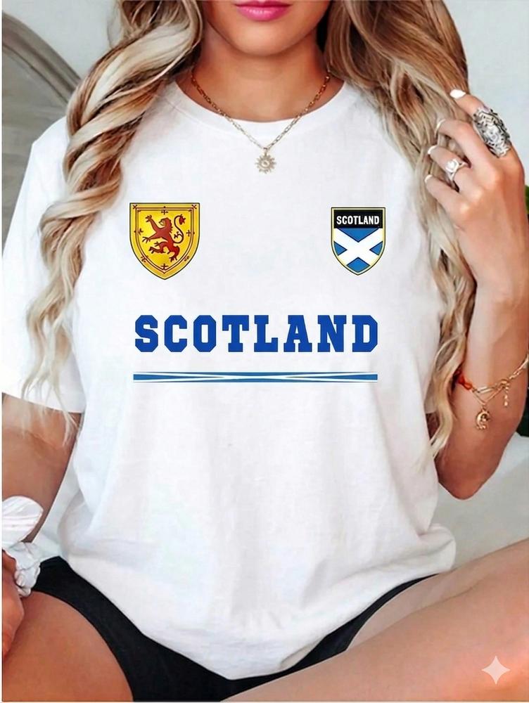 Unisexs Scotland Lion Rampant TShirt Saltire Flag Retro Football Graphic Tee S