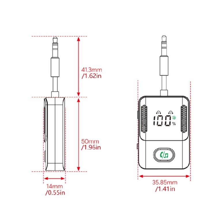 Portable Wireless Transmitter Receiver For Speakers Double Modes Long Working Easy Slide Switching Design