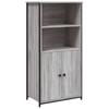 Highboard Gray Sonoma 62 X 36 X 121.5 Cm Engineered Wood