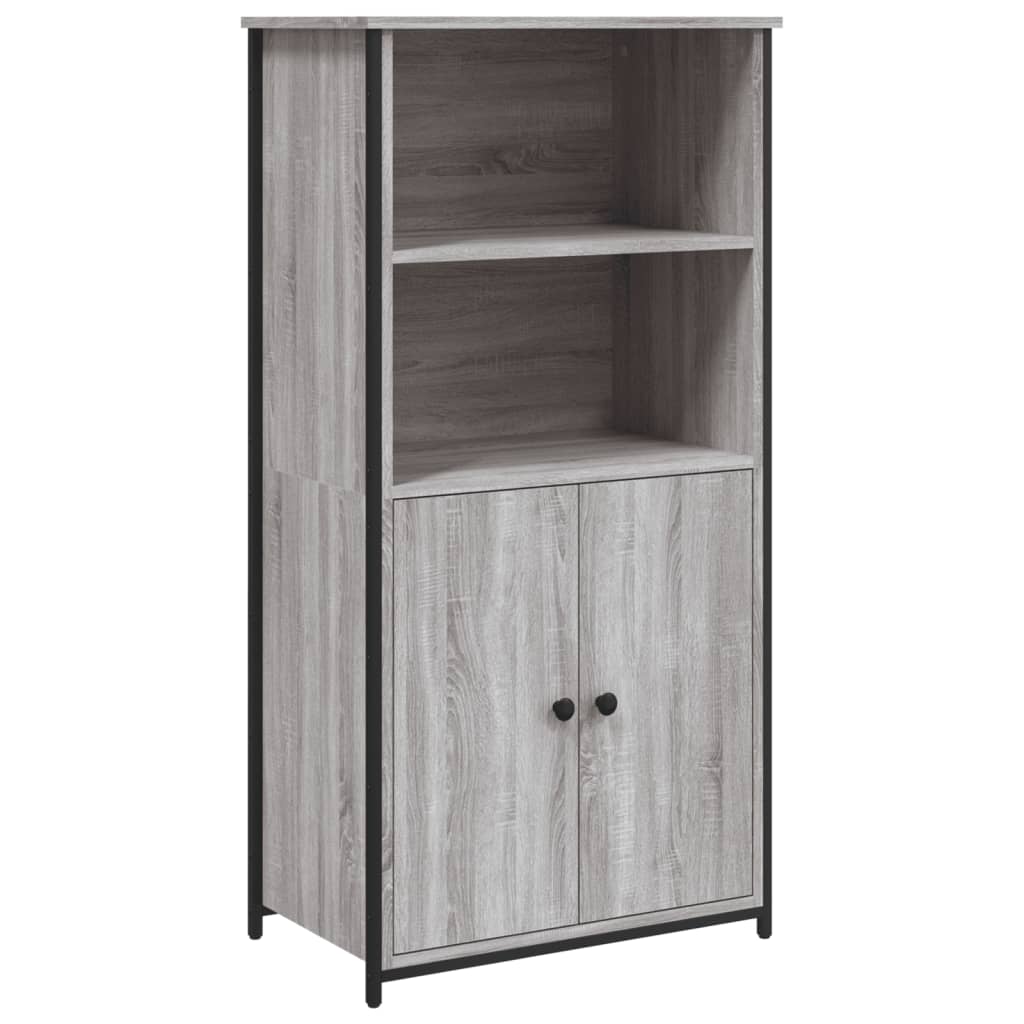 Highboard Gray Sonoma 62 X 36 X 121.5 Cm Engineered Wood