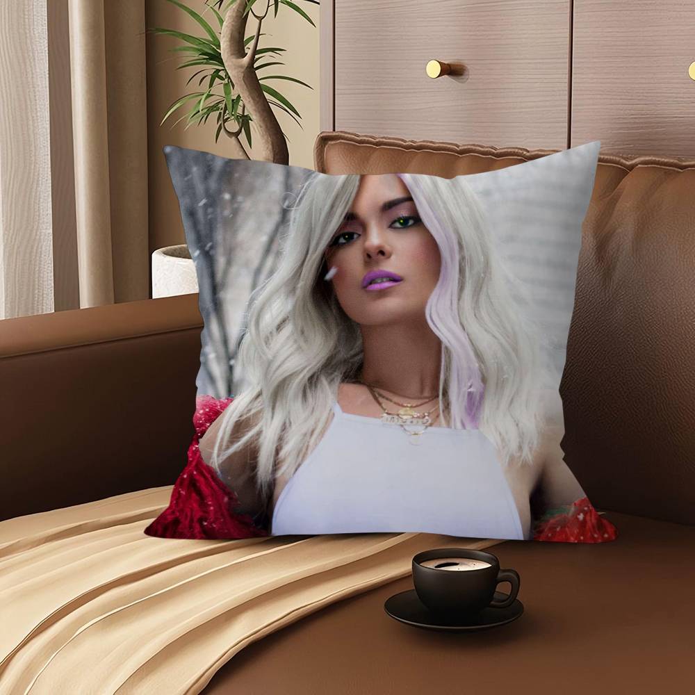 B-BEBE REXHA Actor Singer Cushion Cover Inches Farmhouse Decor Home Throw Pillow Covers For Couch Decorations