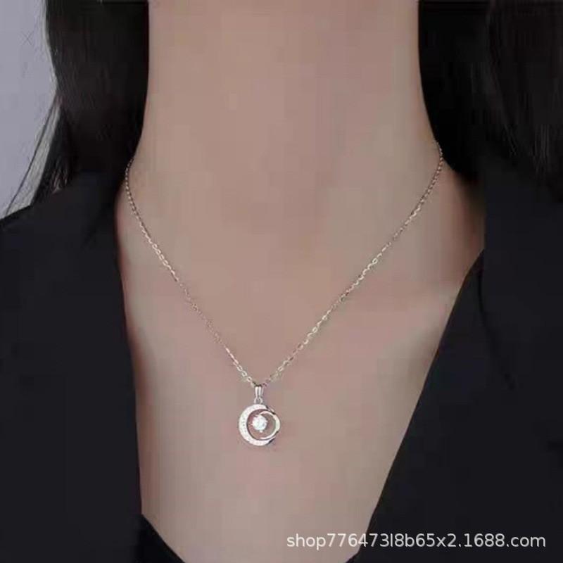 Moon Star Necklace Women Luxury Celestial Collarbone Chain Fashion Versatile Jewelry
