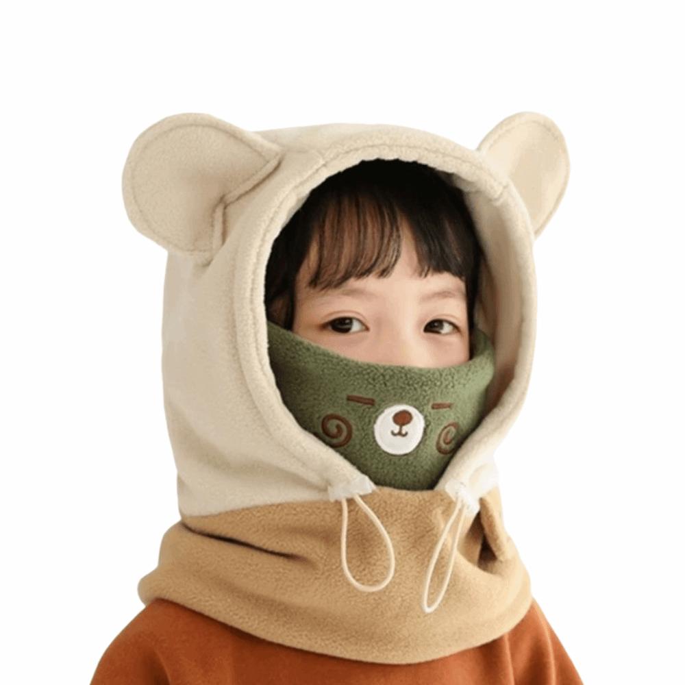 

Mask&Scarf Cartoon Balaclava Hat Soft Cartoon Animal Beanie Hats Fashion Cute Winter Hats Outdoor Bear