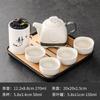 Purple Clay Ceramic Kung Fu Tea Set Home Teapot Set with Portable Tea Tray and Tea Caddy