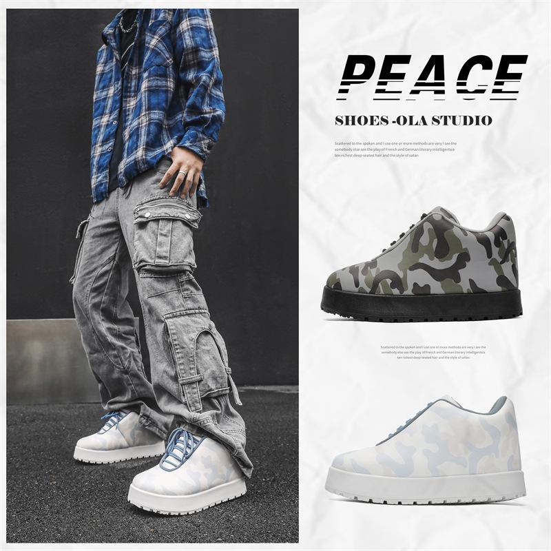 

Foreign trade 2025 new niche bread shoes trendy sports versatile casual board shoes men s Y07 45 армія зелений колір