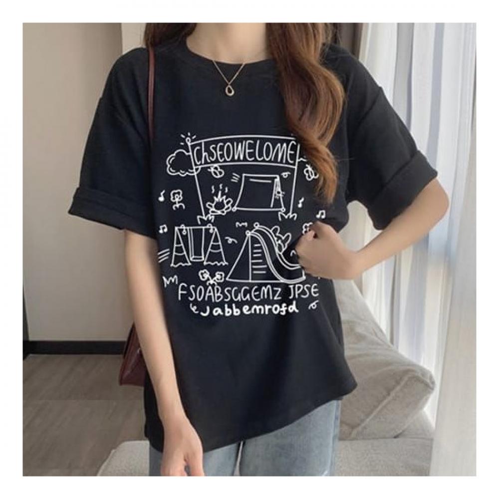 Navava Casual Loose FiT PrinT T shirT nT1468