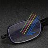 1.5 2.0 2.5 Faltbare Teleskop-Alterssichtbrille Tragbare Tasche Blaulichtfilterbrille Lesebrille Herren Neutral