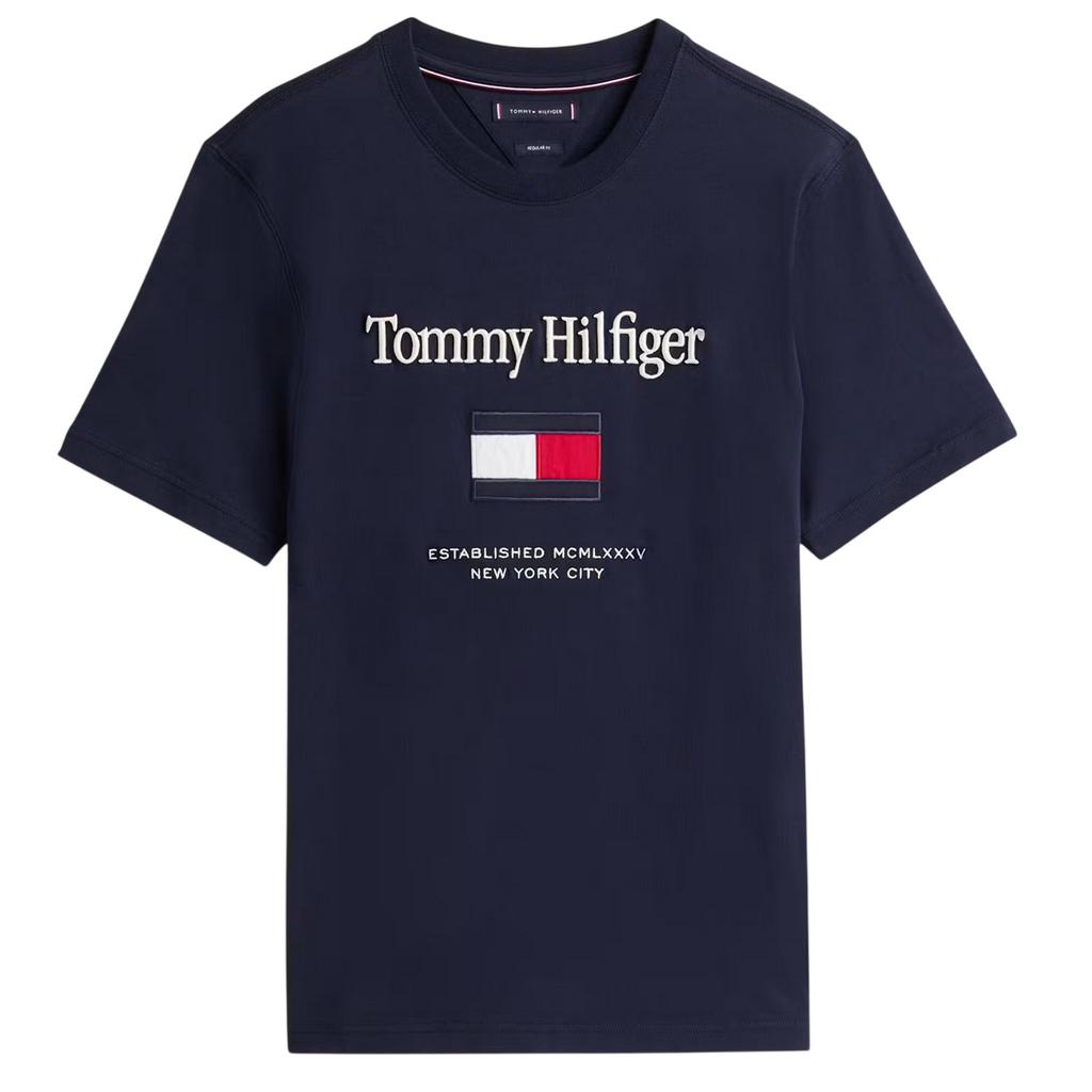 Tommy Hilfiger Mens Flag Embroidered T-Shirt