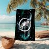 proof beach towel with Philadelphia Eagles LOGO pattern - soft,absorbent,quick-drying,machine washable - perfect for swimming,camping,bathing
