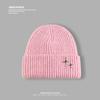 Women's Autumn and Winter Wool Hat Big Head Circumference Versatile Warm Ear Protection Cold Hat Showing Face Small Stars Decorative Knitted Hat Men