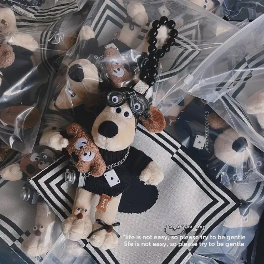 Cute Dog Car Seat Dual-Purpose Tissue Bag - Multifunctional, Large Capacity, Hanging Design