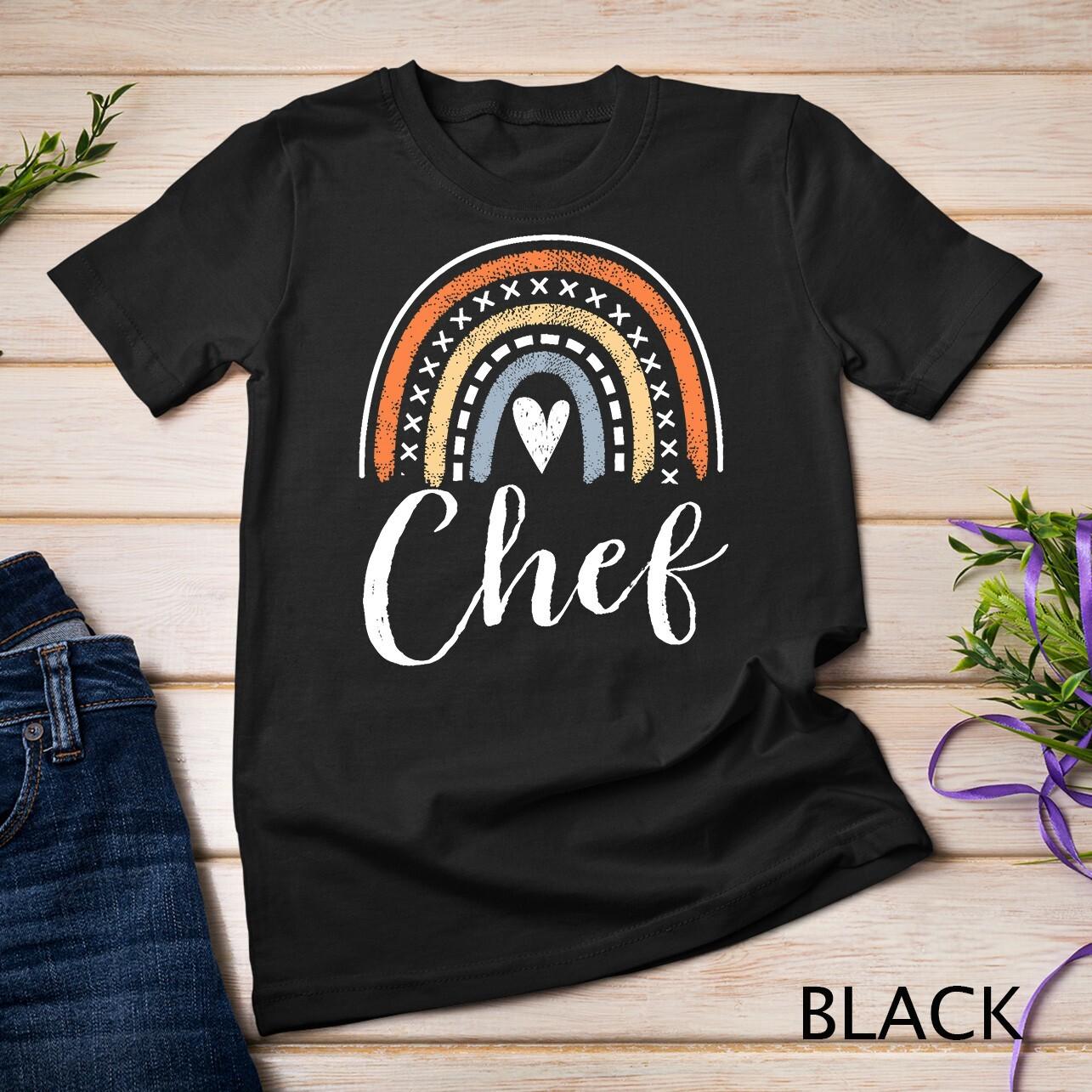 Chef Gifts For Women Funny Rainbow Cook Cooking T-Shirt Mens Womens Tees Top Unisex T-Shirt Mens Womens Tees Top 3XL
