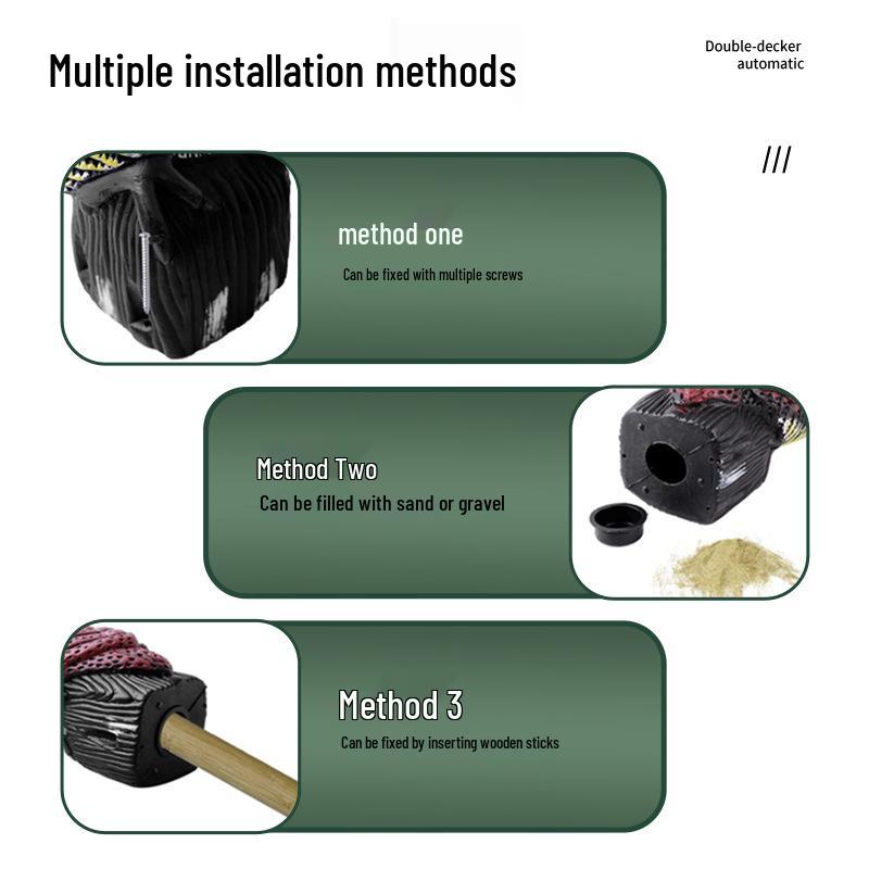 360° Rotating Owl Garden Ornament: Realistic Outdoor Bird Decoy