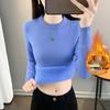 2025 Women's Plus Velvet Knitwear: Thick Warm Autumn/Winter One-Piece Sweater