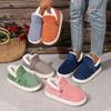 Customizable Cross-Border Cotton Shoes for Men and Women - Non-Slip Indoor/Outdoor Slippers with Heel Cover