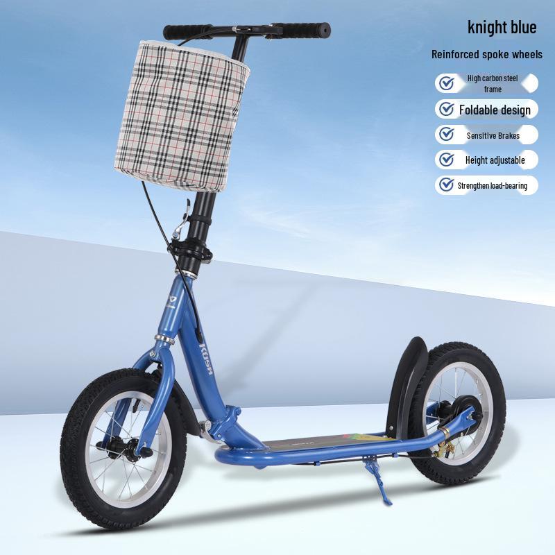 Folding Two-Wheel Scooter for Teens & Adults with Handbrake