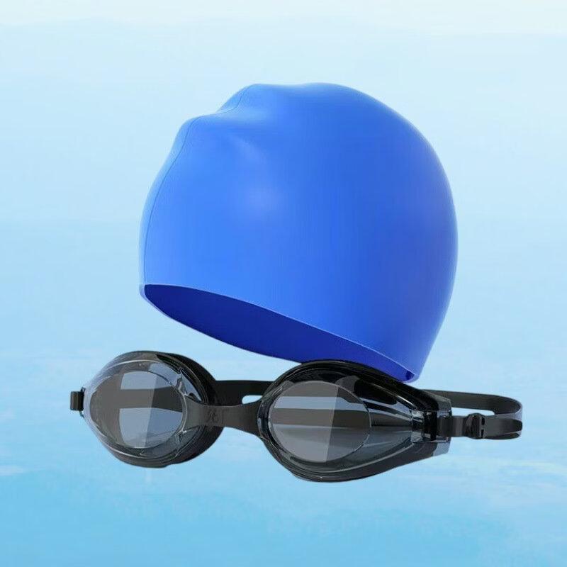 Pulia Electroplated HD Silicone Swim Goggles & Cap Set