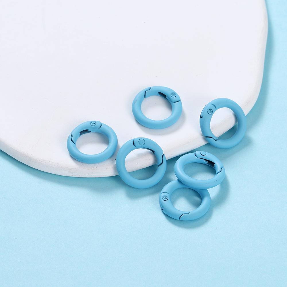 5Pcs/Lot Colorful Metal O Ring Spring Clasp Openable Round Carabiner Keychain Clips Hook Dog Chain DIY Jewelry Buckle Connector