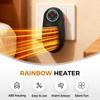 Remote Control Timing Color Lamp Heater, Portable with Adjustable Thermostat and Timer LED Display, Outlet Electric for Bathroom Office Home Indoor