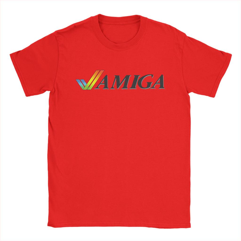 Amiga Retro Computing T-Shirt für Männer Frauen Reine Baumwolle Vintage T-Shirts Rundhals T-Shirts Kurzarm Kleidung Erwachsene