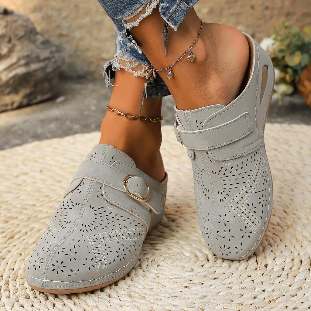 Lightweight Lace-up Fashion Half-support Outdoor Wading Beach Shoes Middle-aged Mother Shoes Summer 2025 New Arrival Size 36-43