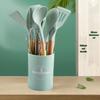 12-Piece Wooden Handle Non-Stick Silicone Kitchen Utensil Set