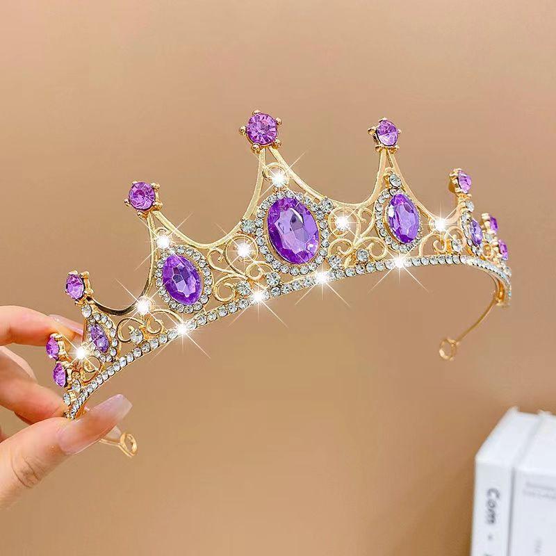 Birthday Crown Headwear Princess High-End Crown Girls Hairpin Headband Children Little Girl Headband Bridal Hair Accessories